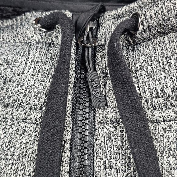 Hooey Men's Full Zip Sweater Jacket Fleece Lined Medium M Charcoal Black HJ093XH - Picture 5 of 11